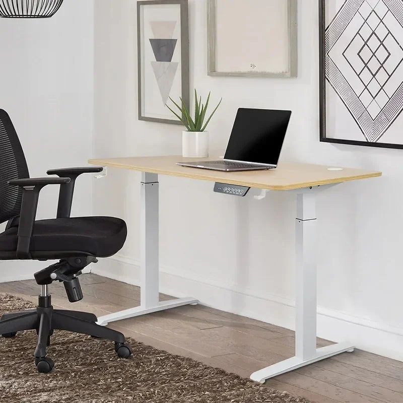 Electric Stand Up Desk Workstation Whole-Piece Desktop With Cup and headphone holder Ergonomic Height Adjustable Standing Desk