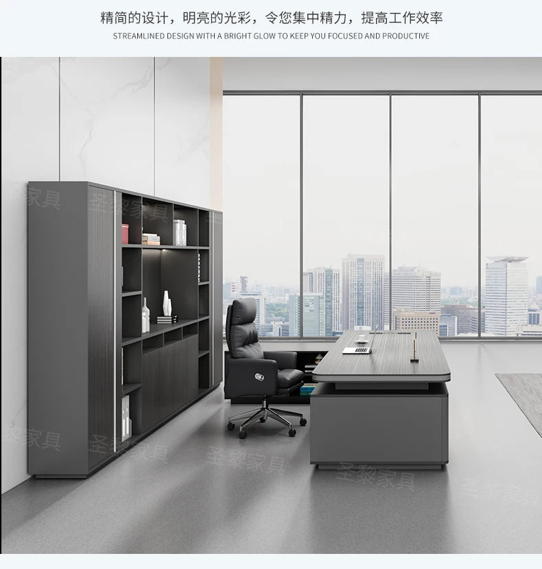 L Shape Storage Executive Desk Designer Computer Bureaux Table Computer Desks Workstation Modern Mesa Escriotorio Home Office