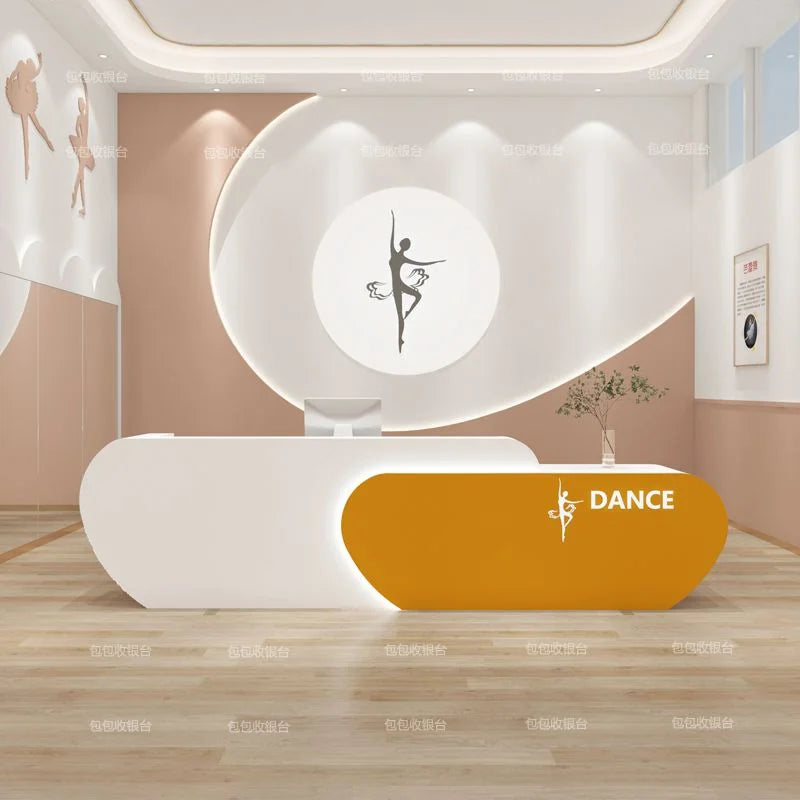 Beauty Modern Reception Desks Salon Unique Design Company Reception Desks Aesthetic Display Comptoire Accueil Trendy Furniture
