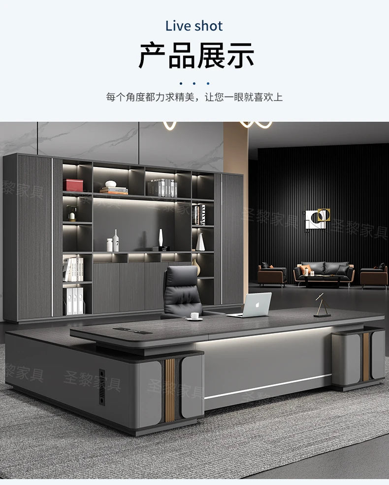 L Shape Storage Executive Desk Designer Computer Bureaux Table Computer Desks Workstation Modern Mesa Escriotorio Home Office