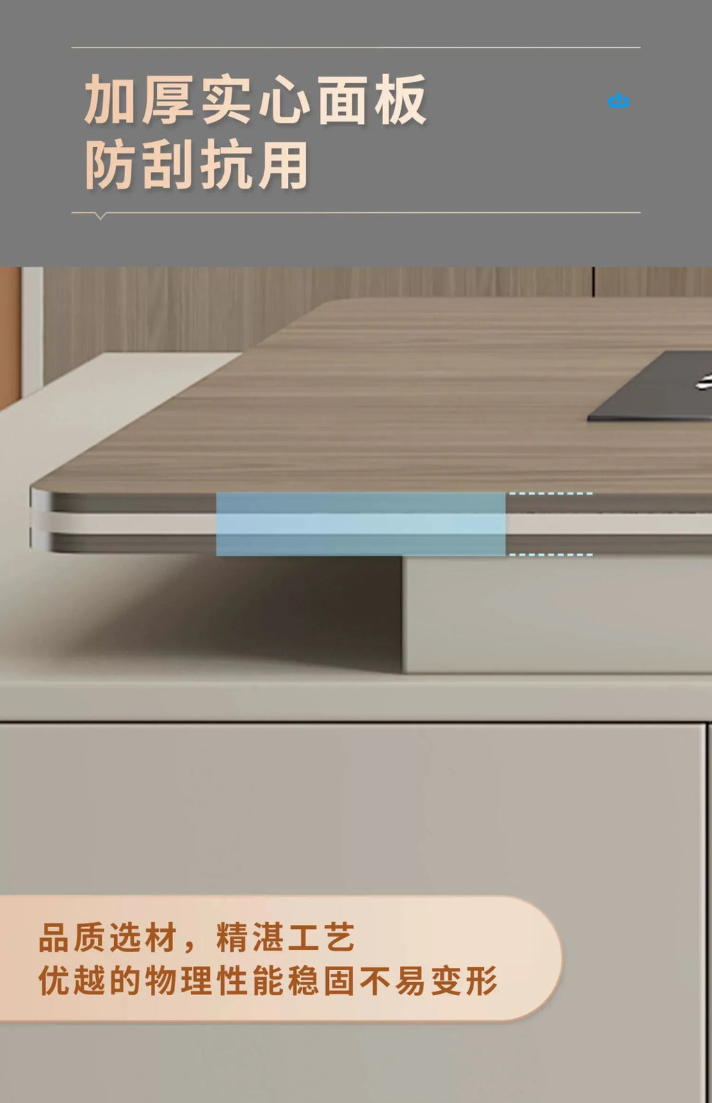 Large Wood Aesthetic Office Desk Designer Modern Drawers Standing Computer Desk Executive Wooden Mesa Escrivaninha Furniture
