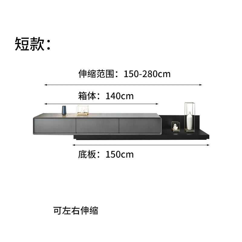 Drawers Storage TV Stand Nordic Trendy Modern Retractable Tv Tables Simple Design Mueble De Sala Modernos Home Furniture