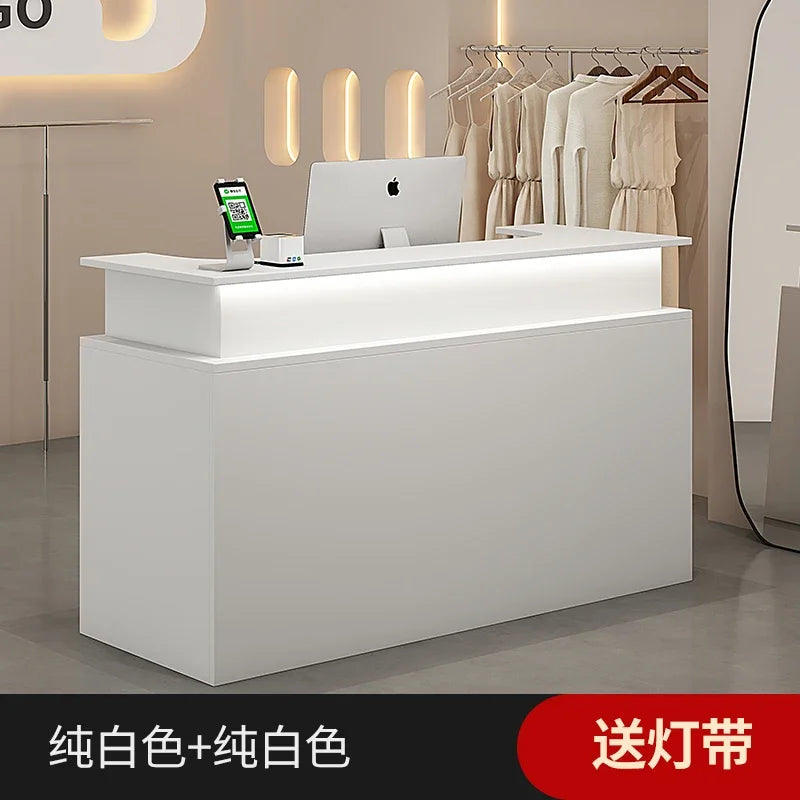 Decoration Luxury Reception Desks Display Counter Salon Reception Desks DesignModern Mostrador Negocio Commercial Furniture