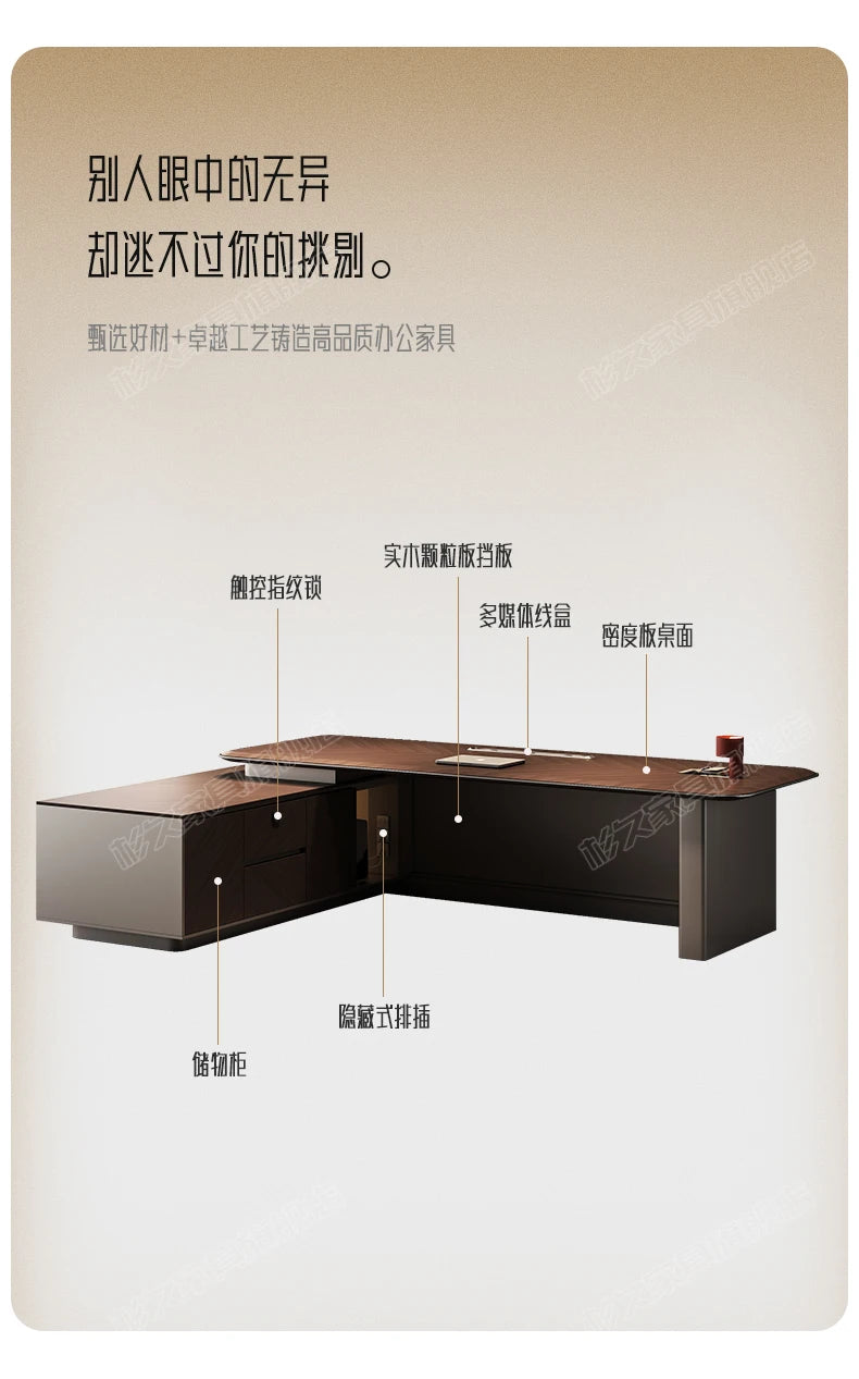 L Shape Storage Executive Desk Designer Computer Bureaux Table Computer Desks Workstation Modern Mesa Escriotorio Home Office