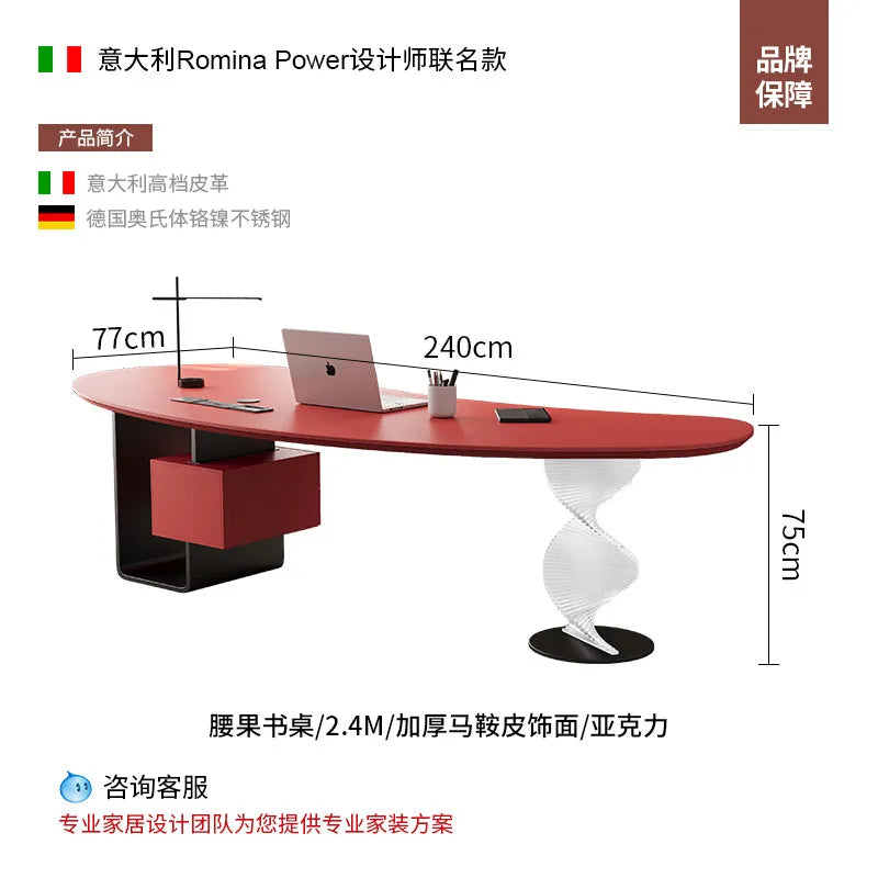 Aesthetic Standing Office Desk Acrylic Design Display Crafts Office Desk Executive Conference Mesas Escritorio Salon Furniture