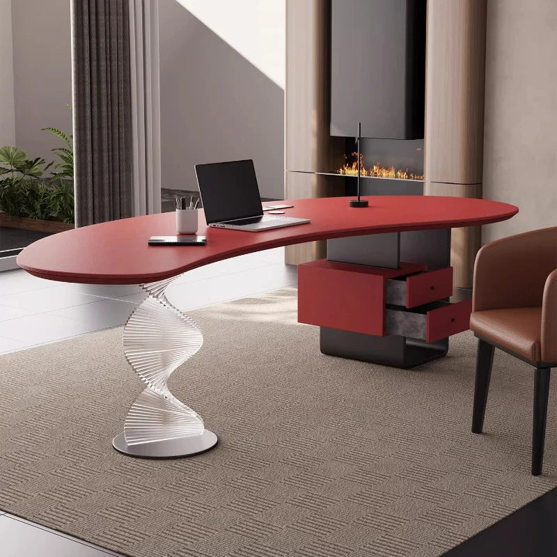 Aesthetic Standing Office Desk Acrylic Design Display Crafts Office Desk Executive Conference Mesas Escritorio Salon Furniture