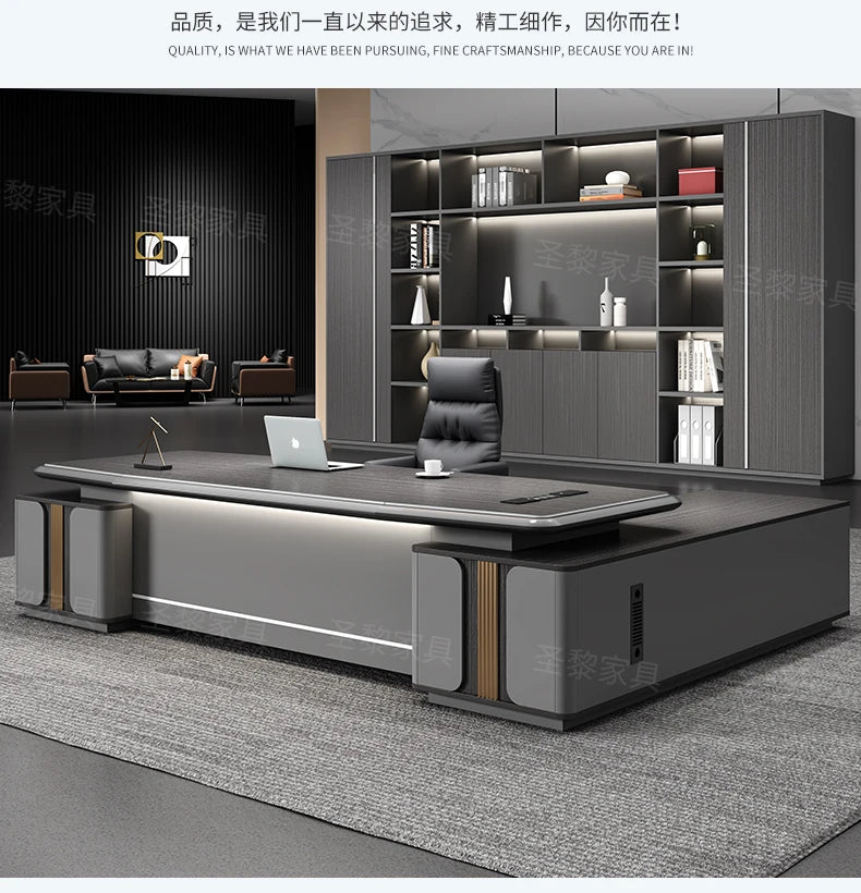 L Shape Storage Executive Desk Designer Computer Bureaux Table Computer Desks Workstation Modern Mesa Escriotorio Home Office