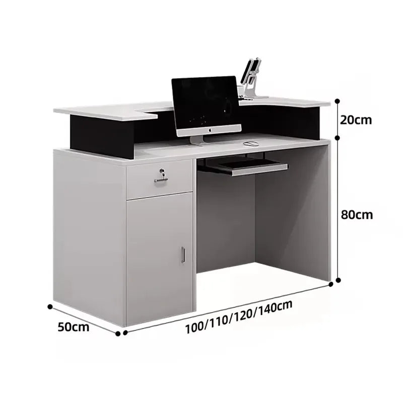 Decoration Luxury Reception Desks Display Counter Salon Reception Desks DesignModern Mostrador Negocio Commercial Furniture