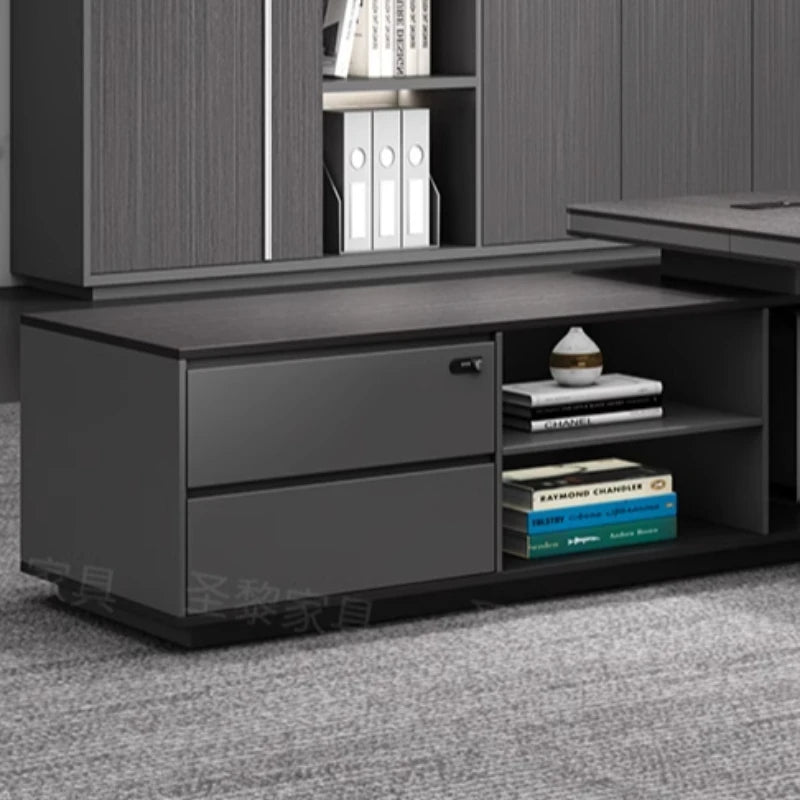 L Shape Storage Executive Desk Designer Computer Bureaux Table Computer Desks Workstation Modern Mesa Escriotorio Home Office