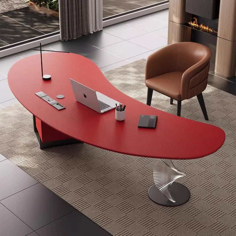 Aesthetic Standing Office Desk Acrylic Design Display Crafts Office Desk Executive Conference Mesas Escritorio Salon Furniture