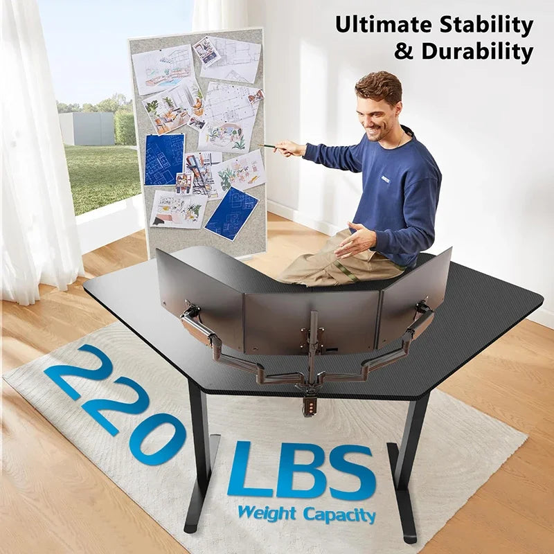 L Shaped Electric Standing Desk Height-adjustable Desk for Study Esports StandUp Corner Computer Desk Home Office Sit Stand Desk
