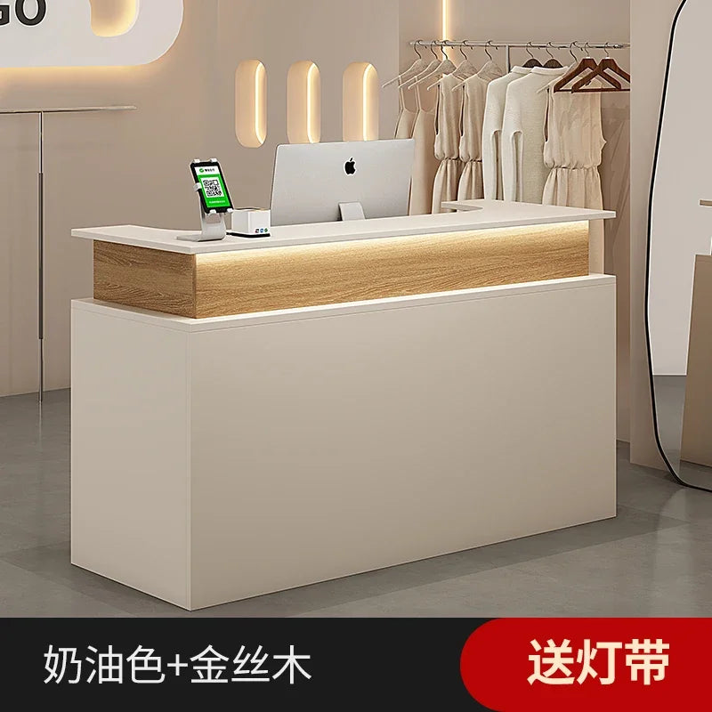 Decoration Luxury Reception Desks Display Counter Salon Reception Desks DesignModern Mostrador Negocio Commercial Furniture