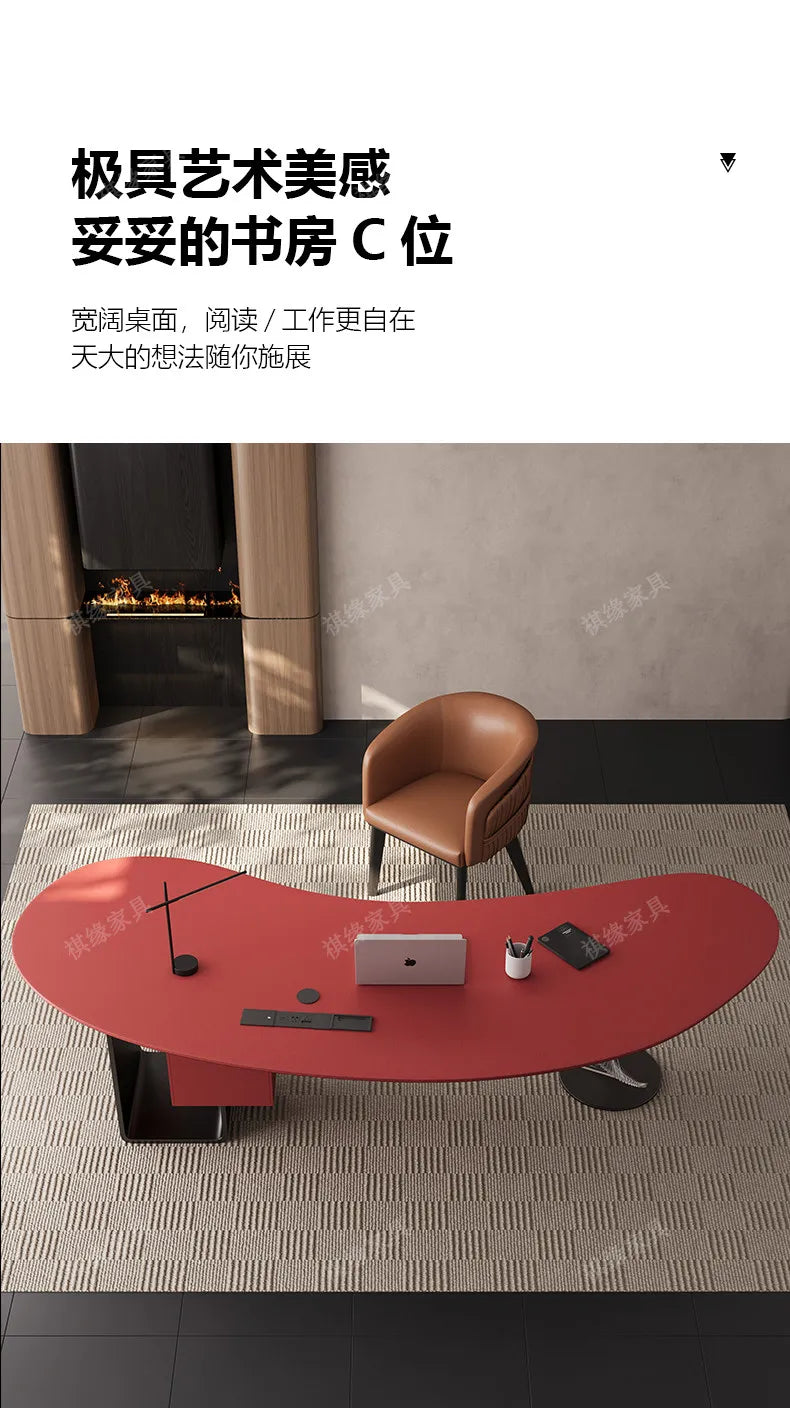 Aesthetic Standing Office Desk Acrylic Design Display Crafts Office Desk Executive Conference Mesas Escritorio Salon Furniture