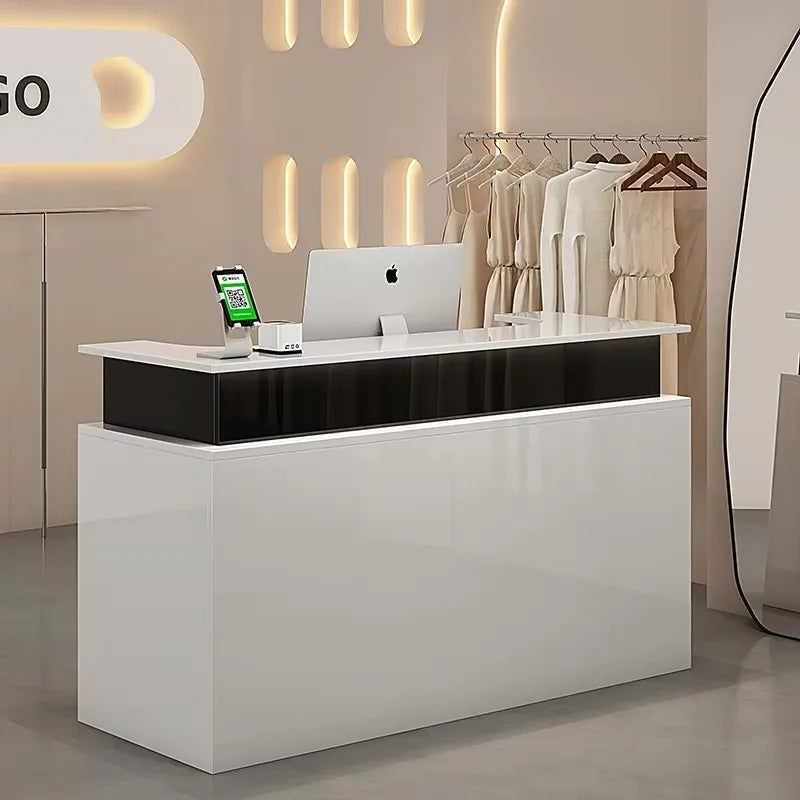 Decoration Luxury Reception Desks Display Counter Salon Reception Desks DesignModern Mostrador Negocio Commercial Furniture
