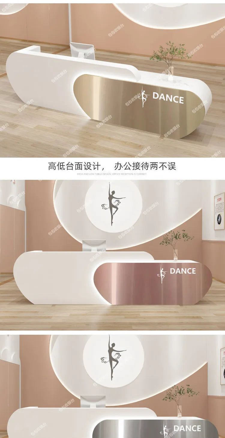 Beauty Modern Reception Desks Salon Unique Design Company Reception Desks Aesthetic Display Comptoire Accueil Trendy Furniture