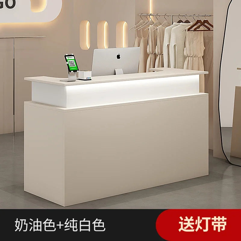 Decoration Luxury Reception Desks Display Counter Salon Reception Desks DesignModern Mostrador Negocio Commercial Furniture