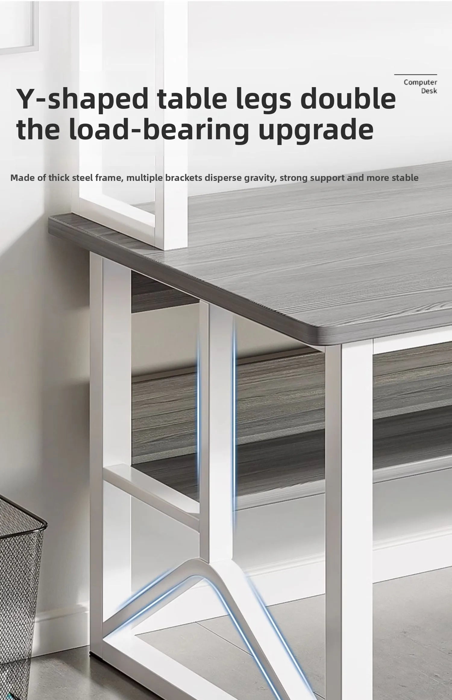 Modern Minimalist Desk Bookshelf Integrated with Student Study Desks, Writing Desks, Bedroom Home Desktop Computer Desks