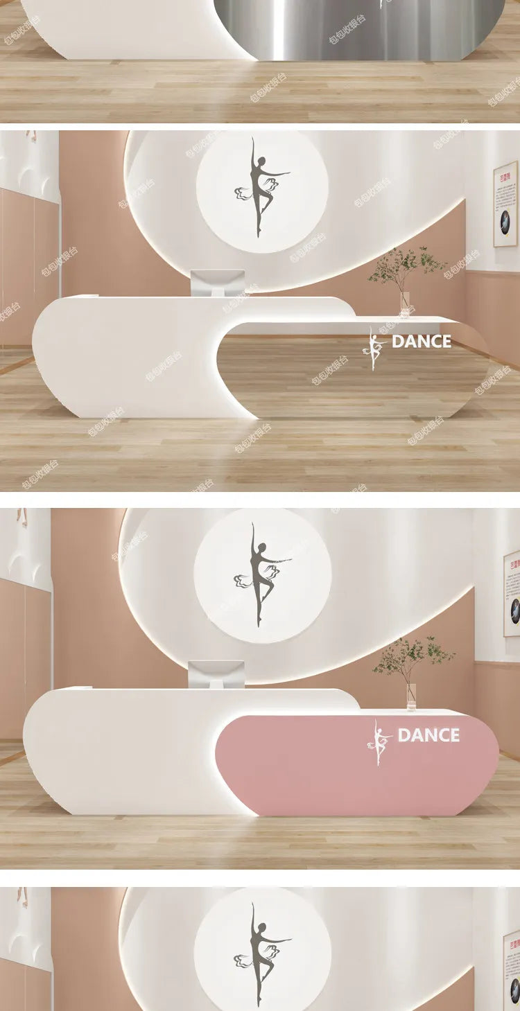 Beauty Modern Reception Desks Salon Unique Design Company Reception Desks Aesthetic Display Comptoire Accueil Trendy Furniture