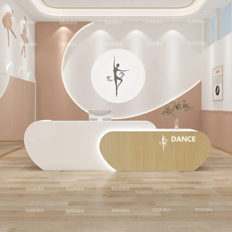 Beauty Modern Reception Desks Salon Unique Design Company Reception Desks Aesthetic Display Comptoire Accueil Trendy Furniture
