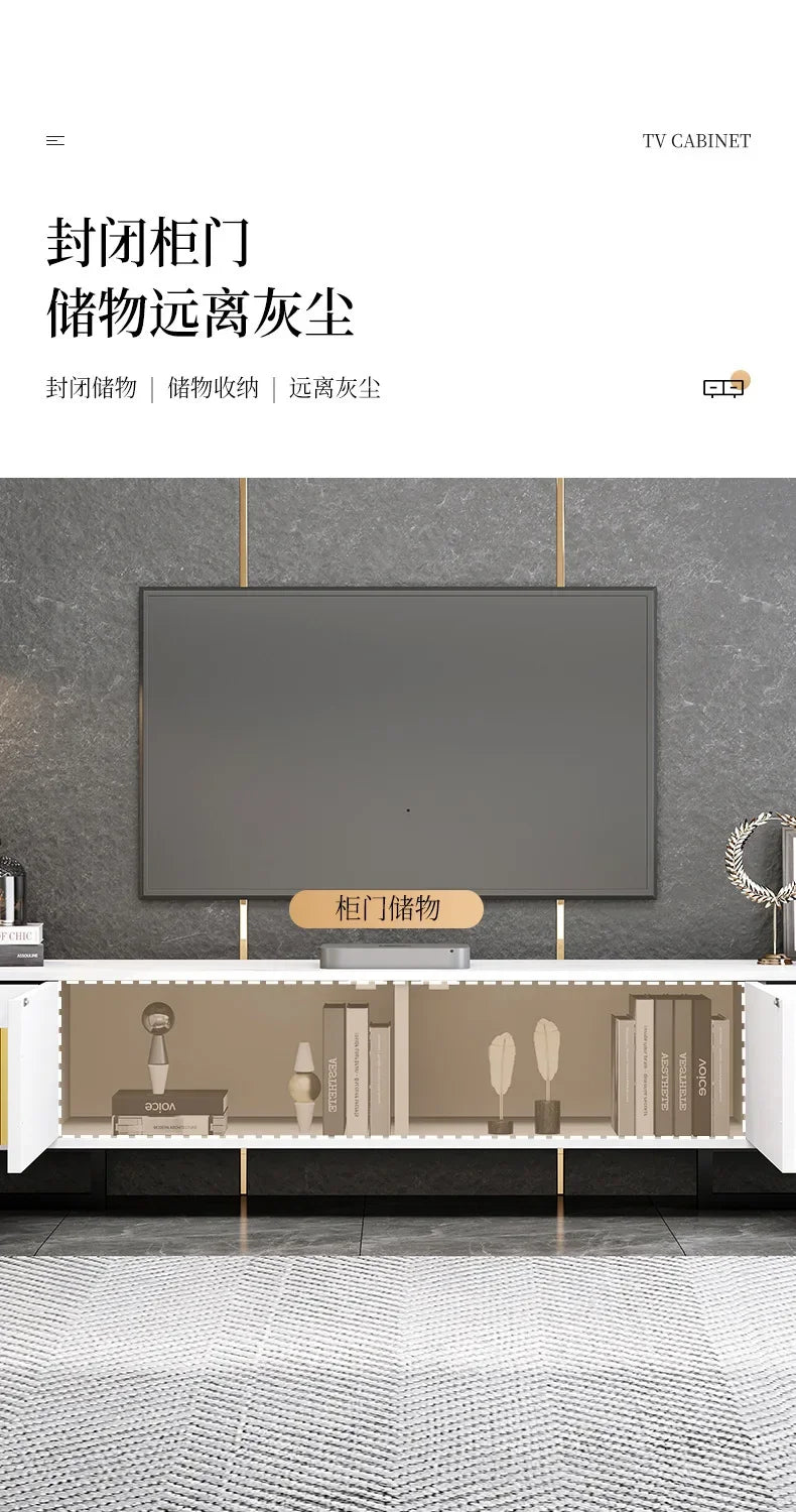 80'' Storage Tv Stand Premium Simple Console Minimalist Tv Cabinet Simple Stylish Mobili Per La Casa Living Room Furniture