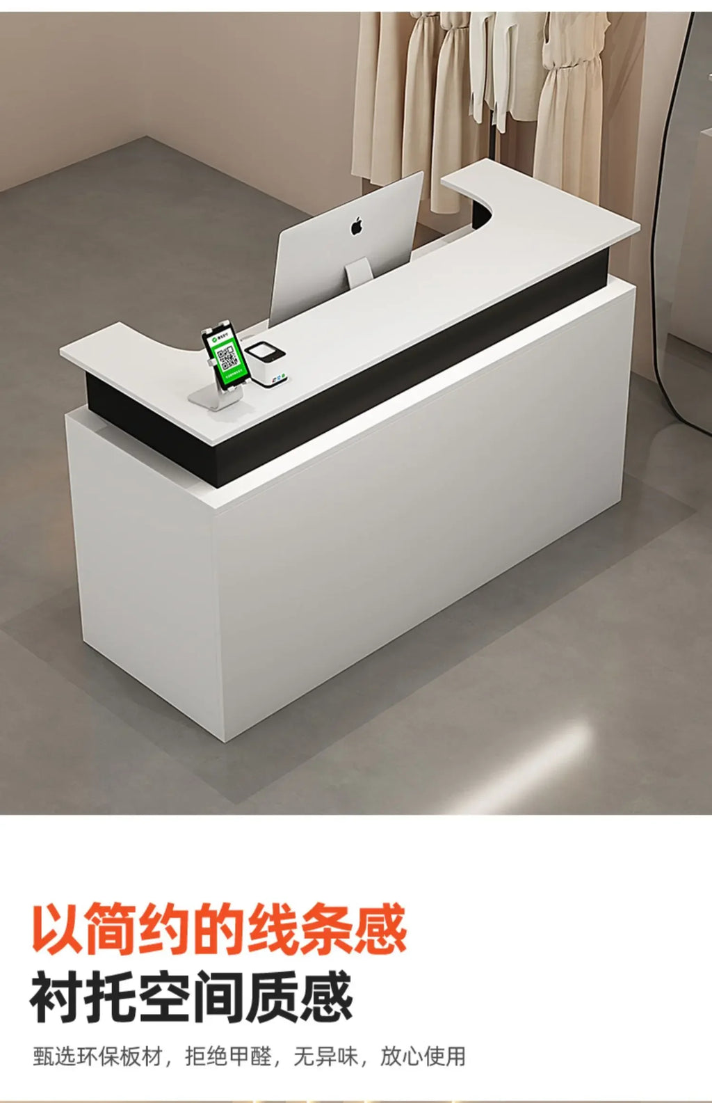 Decoration Luxury Reception Desks Display Counter Salon Reception Desks DesignModern Mostrador Negocio Commercial Furniture
