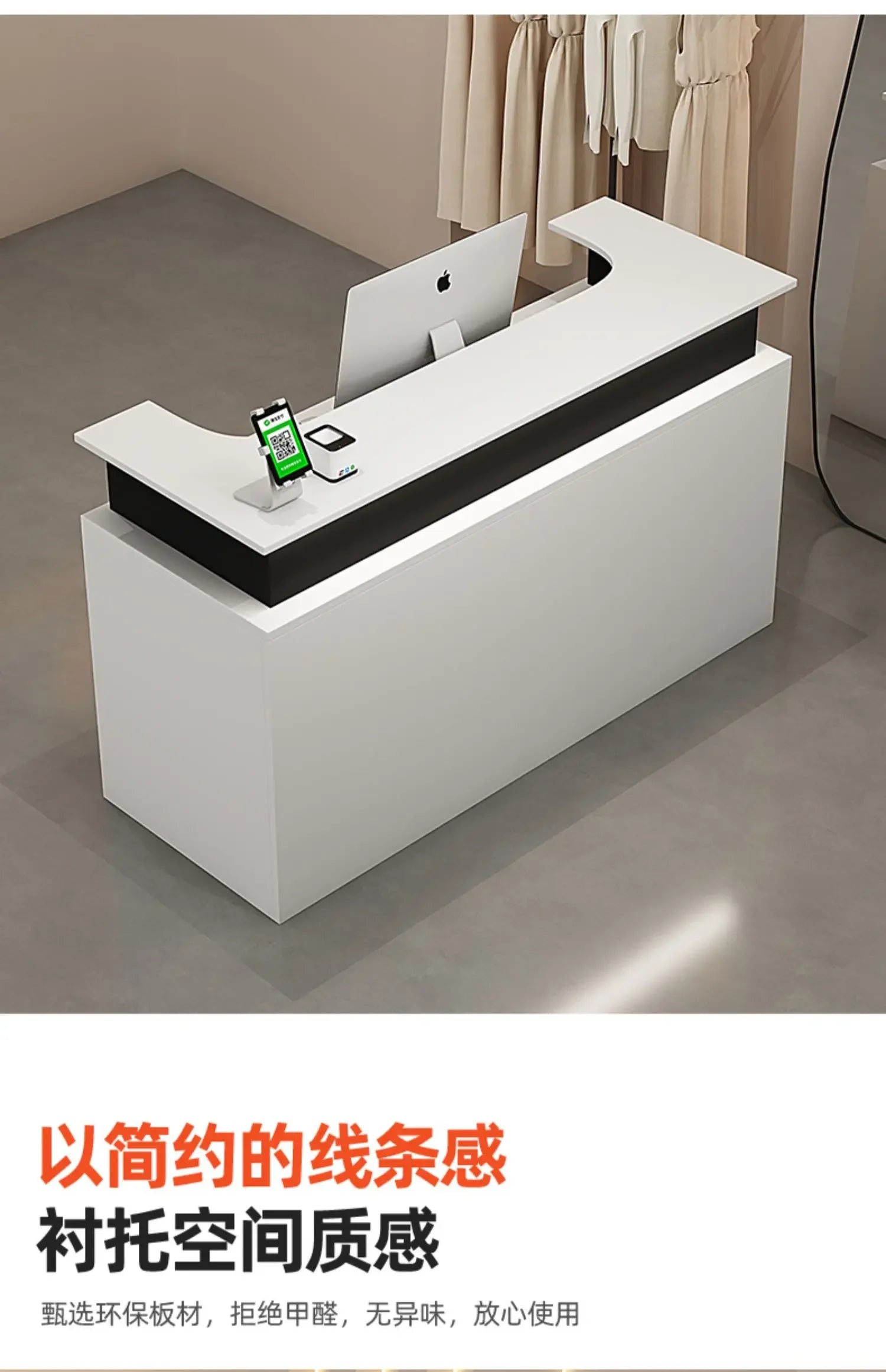 Decoration Luxury Reception Desks Display Counter Salon Reception Desks DesignModern Mostrador Negocio Commercial Furniture
