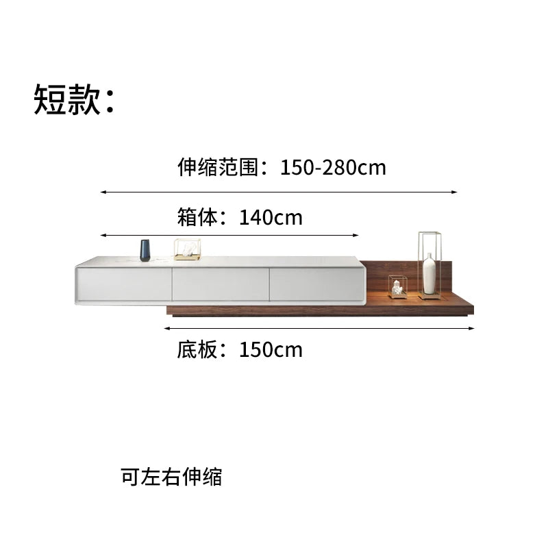 Drawers Storage TV Stand Nordic Trendy Modern Retractable Tv Tables Simple Design Mueble De Sala Modernos Home Furniture