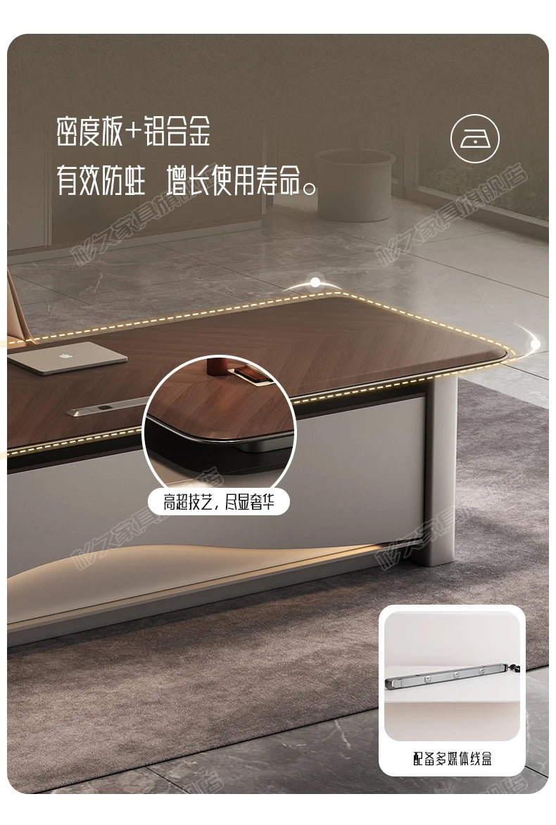 L Shape Storage Executive Desk Designer Computer Bureaux Table Computer Desks Workstation Modern Mesa Escriotorio Home Office