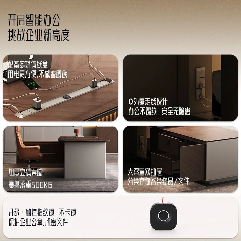 L Shape Storage Executive Desk Designer Computer Bureaux Table Computer Desks Workstation Modern Mesa Escriotorio Home Office