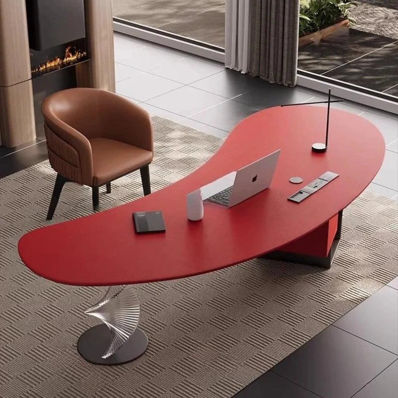 Aesthetic Standing Office Desk Acrylic Design Display Crafts Office Desk Executive Conference Mesas Escritorio Salon Furniture