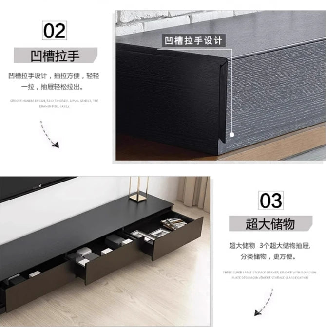 Drawers Storage TV Stand Nordic Trendy Modern Retractable Tv Tables Simple Design Mueble De Sala Modernos Home Furniture