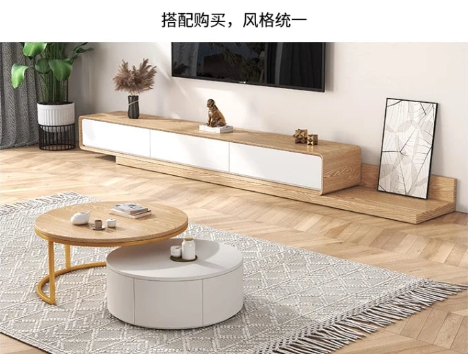 Drawers Storage TV Stand Nordic Trendy Modern Retractable Tv Tables Simple Design Mueble De Sala Modernos Home Furniture