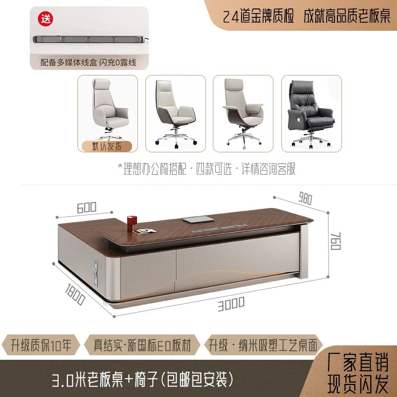 L Shape Storage Executive Desk Designer Computer Bureaux Table Computer Desks Workstation Modern Mesa Escriotorio Home Office