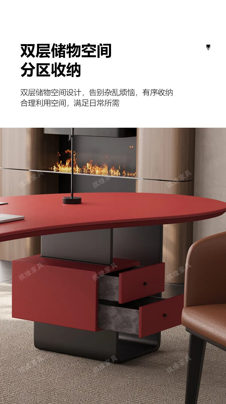 Aesthetic Standing Office Desk Acrylic Design Display Crafts Office Desk Executive Conference Mesas Escritorio Salon Furniture