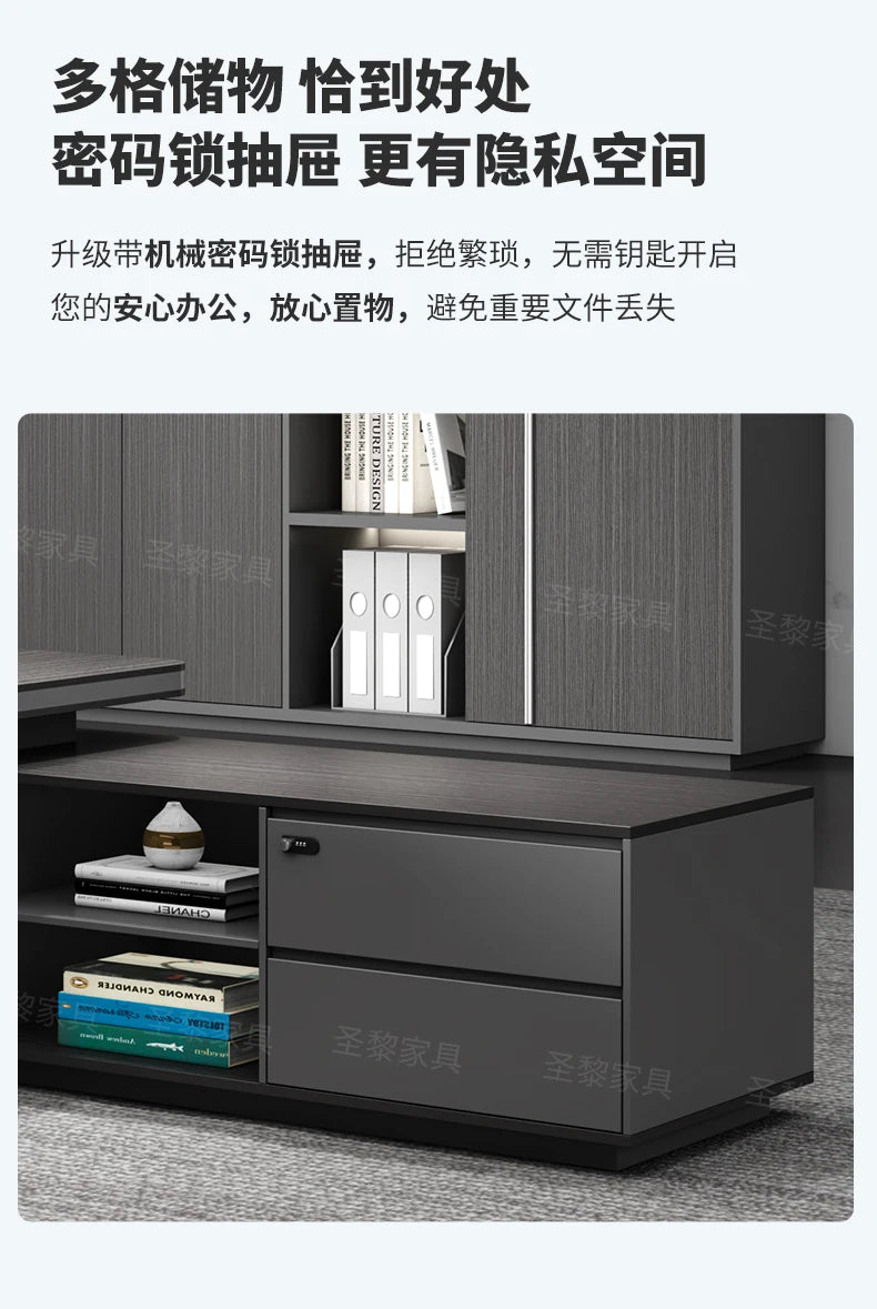 L Shape Storage Executive Desk Designer Computer Bureaux Table Computer Desks Workstation Modern Mesa Escriotorio Home Office
