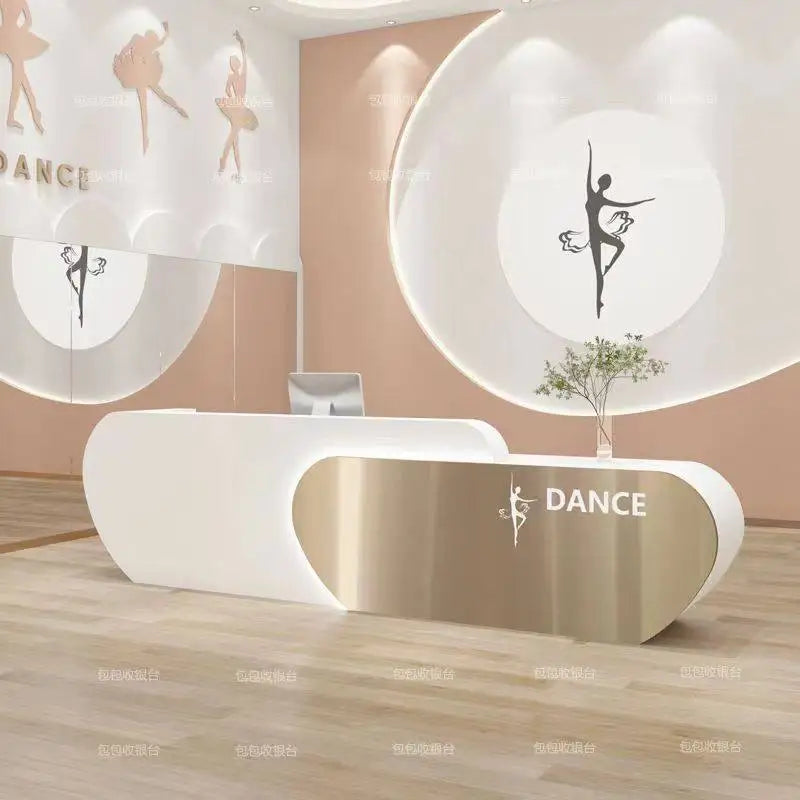 Beauty Modern Reception Desks Salon Unique Design Company Reception Desks Aesthetic Display Comptoire Accueil Trendy Furniture