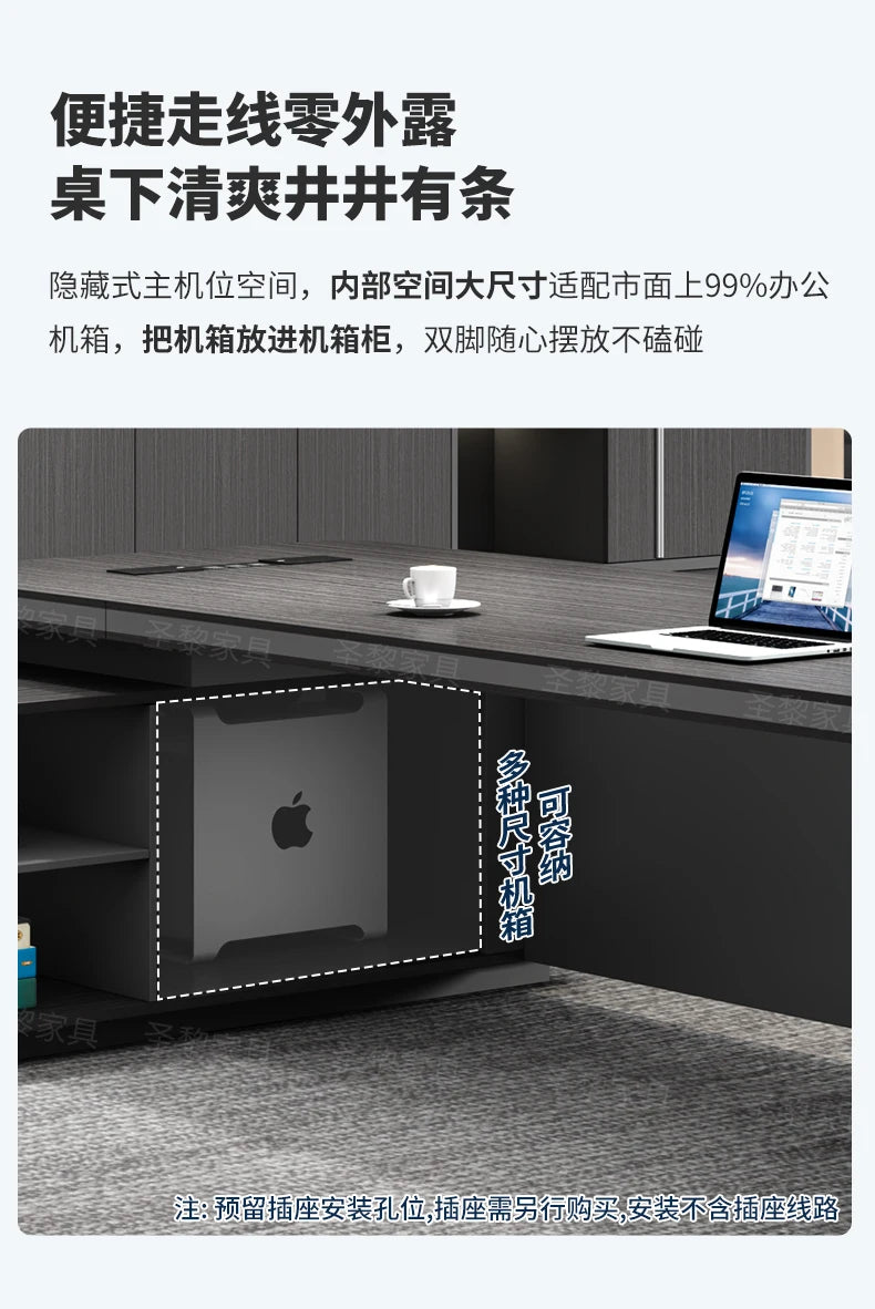 L Shape Storage Executive Desk Designer Computer Bureaux Table Computer Desks Workstation Modern Mesa Escriotorio Home Office