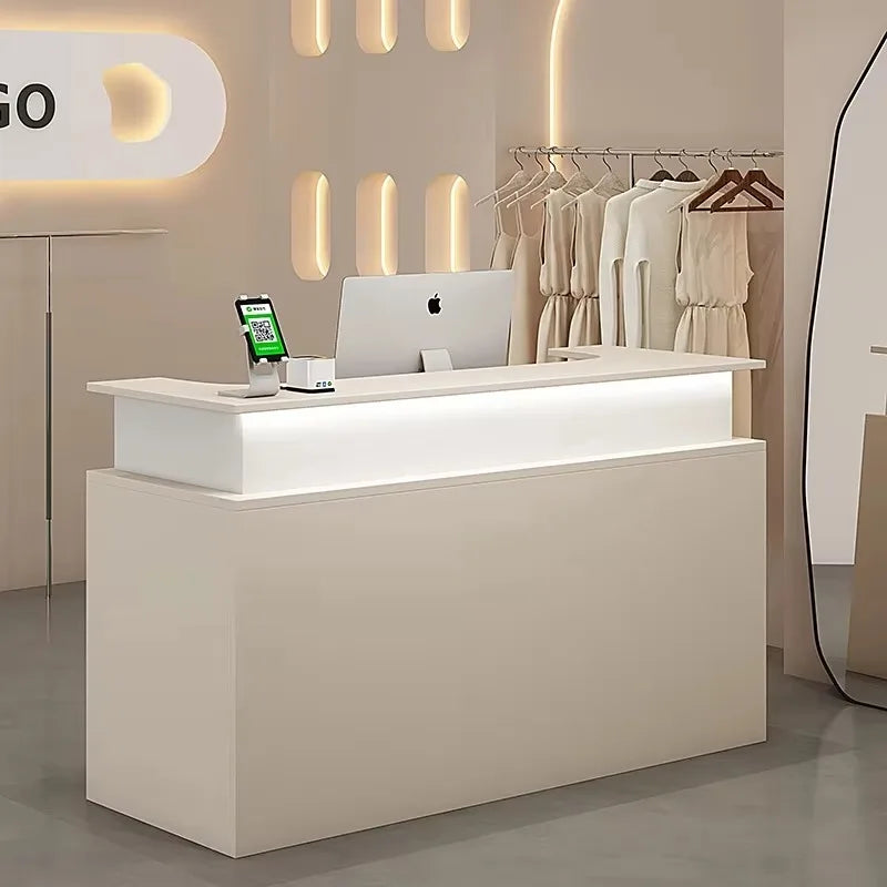 Decoration Luxury Reception Desks Display Counter Salon Reception Desks DesignModern Mostrador Negocio Commercial Furniture