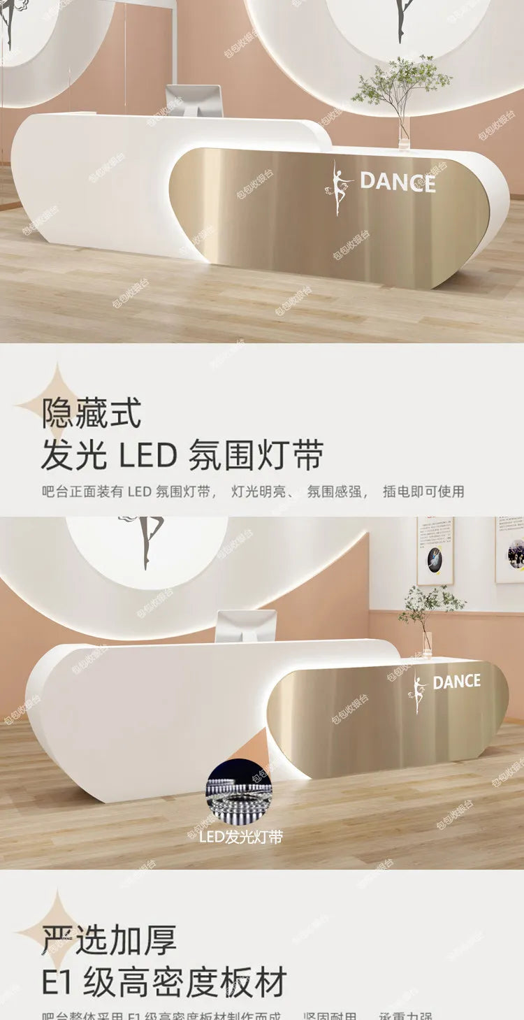 Beauty Modern Reception Desks Salon Unique Design Company Reception Desks Aesthetic Display Comptoire Accueil Trendy Furniture