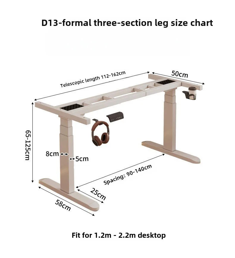 Custom Lift Height Adjustable Stand Electric Sit Stand Desk Frame Automatic Best Dual Motor Standing Desk Electric Heavy Duty