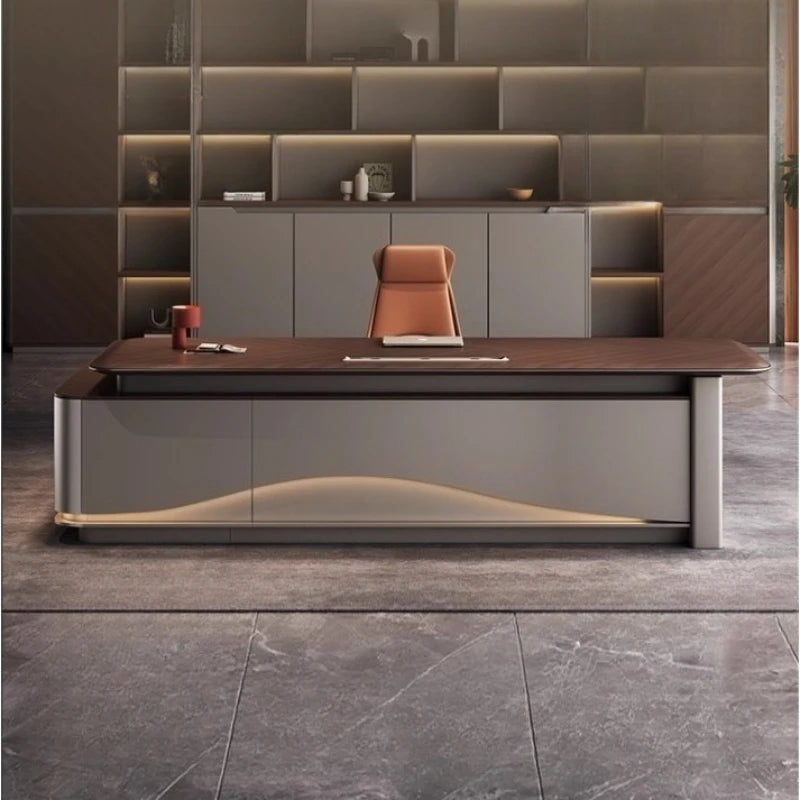 L Shape Storage Executive Desk Designer Computer Bureaux Table Computer Desks Workstation Modern Mesa Escriotorio Home Office