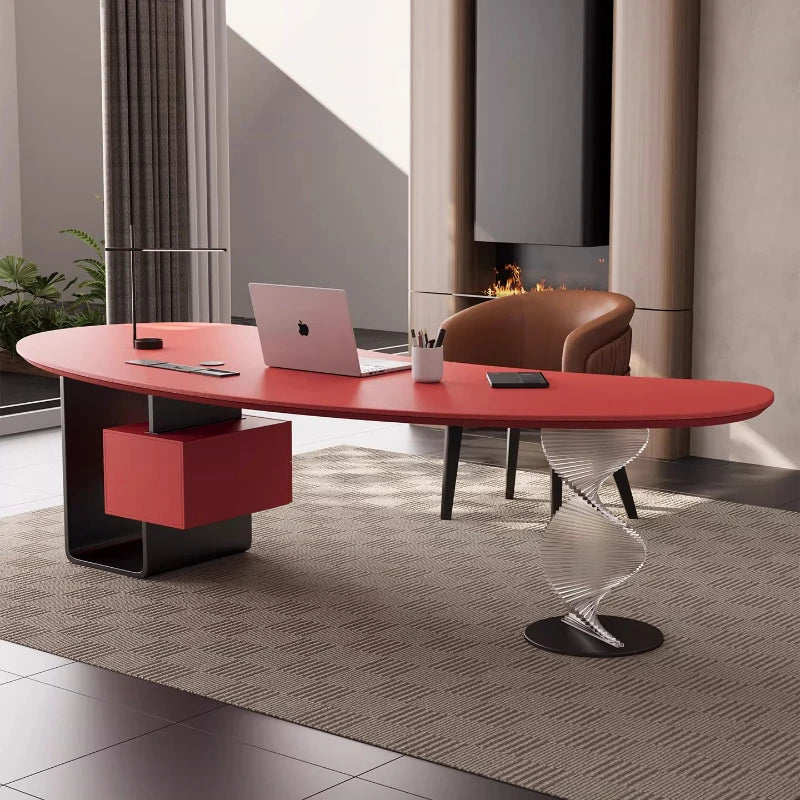 Aesthetic Standing Office Desk Acrylic Design Display Crafts Office Desk Executive Conference Mesas Escritorio Salon Furniture