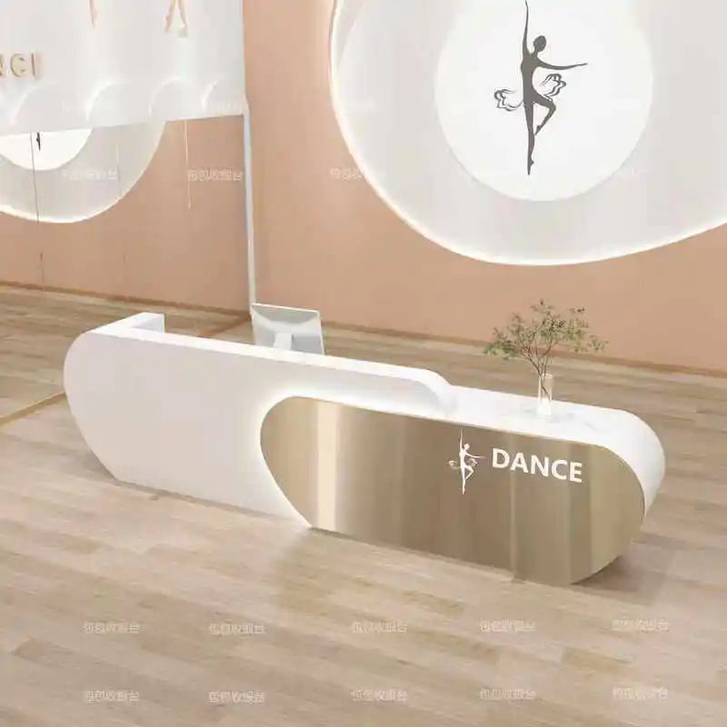 Beauty Modern Reception Desks Salon Unique Design Company Reception Desks Aesthetic Display Comptoire Accueil Trendy Furniture