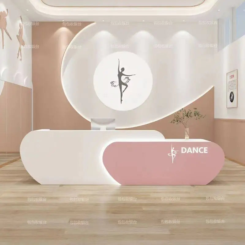 Beauty Modern Reception Desks Salon Unique Design Company Reception Desks Aesthetic Display Comptoire Accueil Trendy Furniture