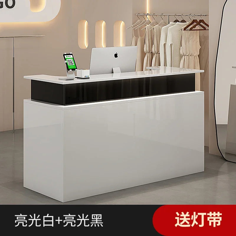 Decoration Luxury Reception Desks Display Counter Salon Reception Desks DesignModern Mostrador Negocio Commercial Furniture