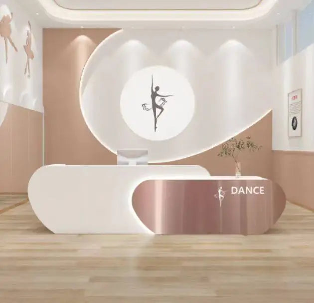 Beauty Modern Reception Desks Salon Unique Design Company Reception Desks Aesthetic Display Comptoire Accueil Trendy Furniture