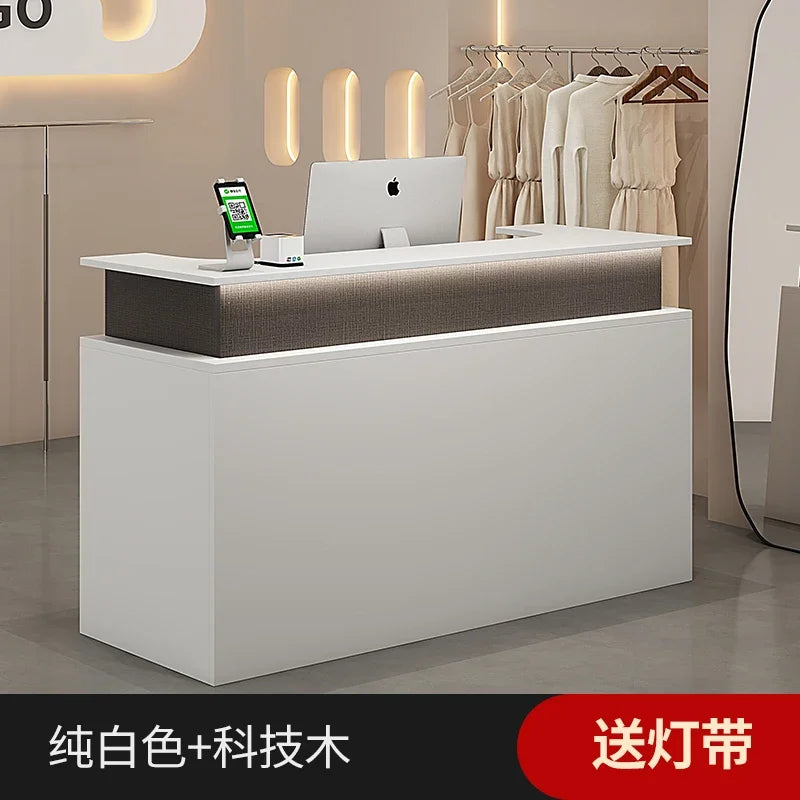 Decoration Luxury Reception Desks Display Counter Salon Reception Desks DesignModern Mostrador Negocio Commercial Furniture