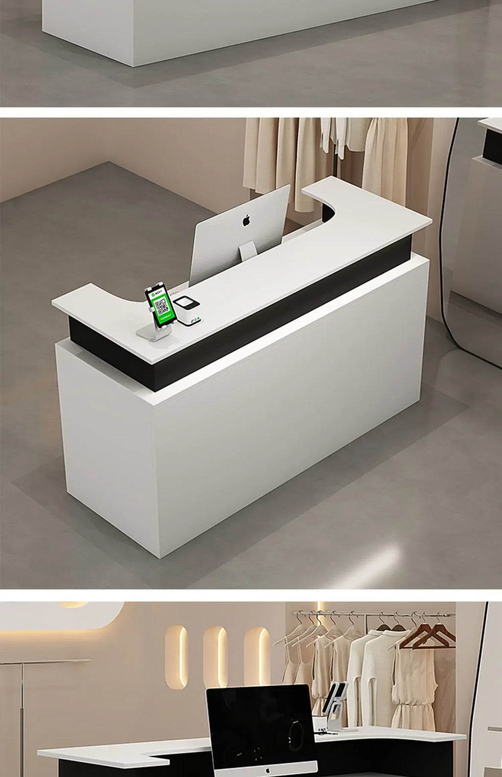 Decoration Luxury Reception Desks Display Counter Salon Reception Desks DesignModern Mostrador Negocio Commercial Furniture