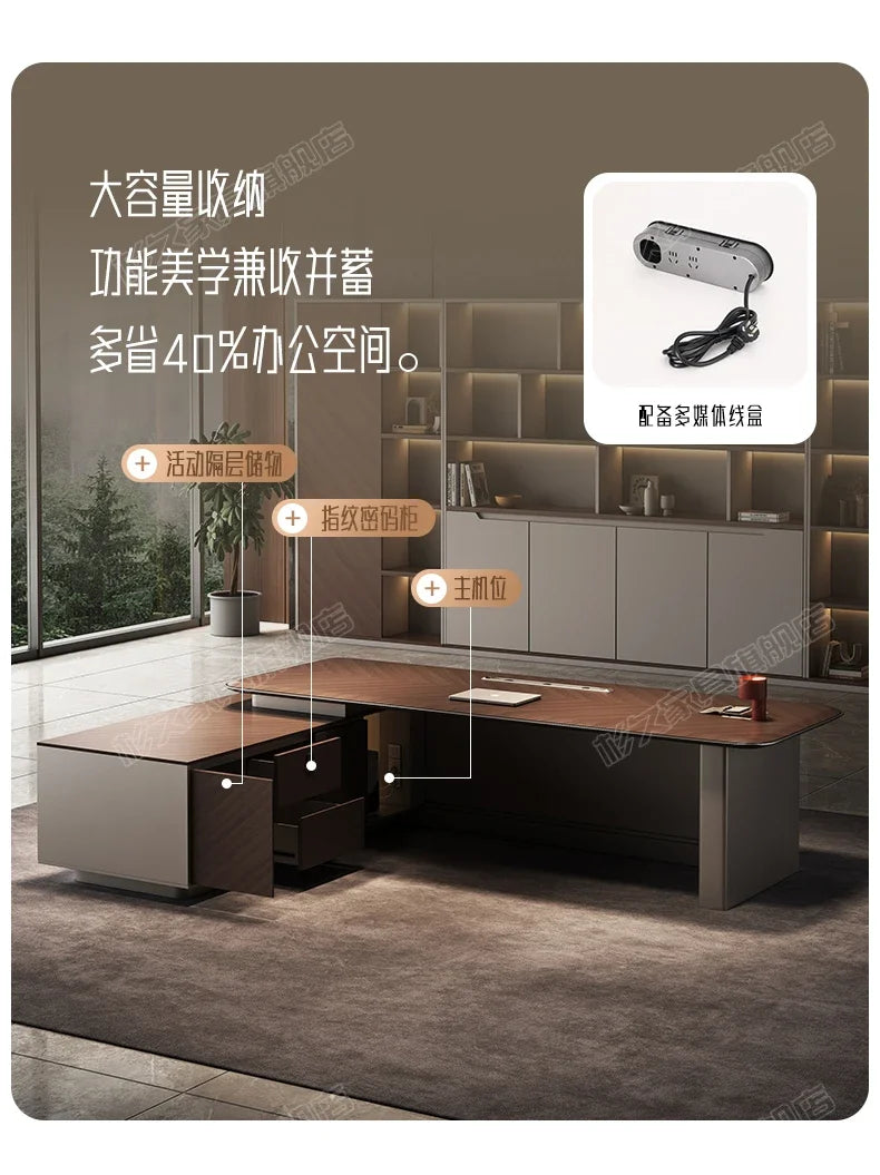 L Shape Storage Executive Desk Designer Computer Bureaux Table Computer Desks Workstation Modern Mesa Escriotorio Home Office