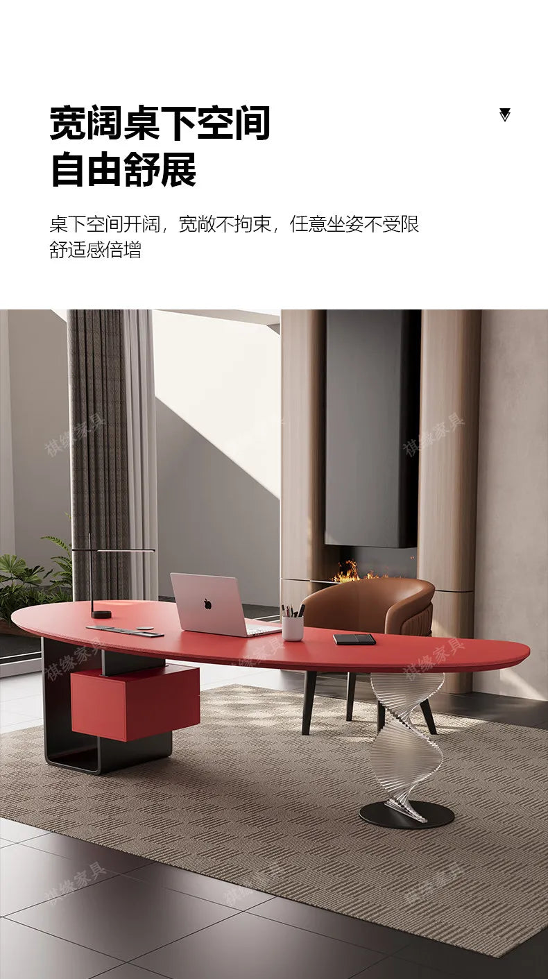 Aesthetic Standing Office Desk Acrylic Design Display Crafts Office Desk Executive Conference Mesas Escritorio Salon Furniture